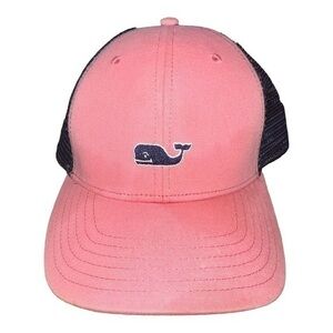 ▶️ Vineyard Vines ◀️ Hat Snapback Trucker Mesh Cap Pink Navy Blue